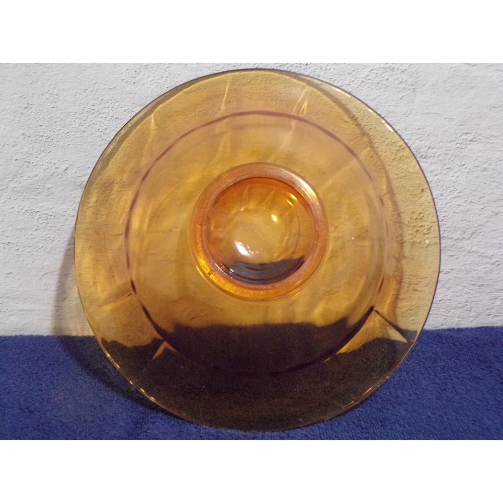 Vintage Indiana Glass Tiara Amber Serving‎ Bowl
